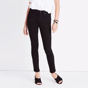 Madewell 9" Mid-Rise Skinny Jeans in ISKO Stay Black Women's Size 28